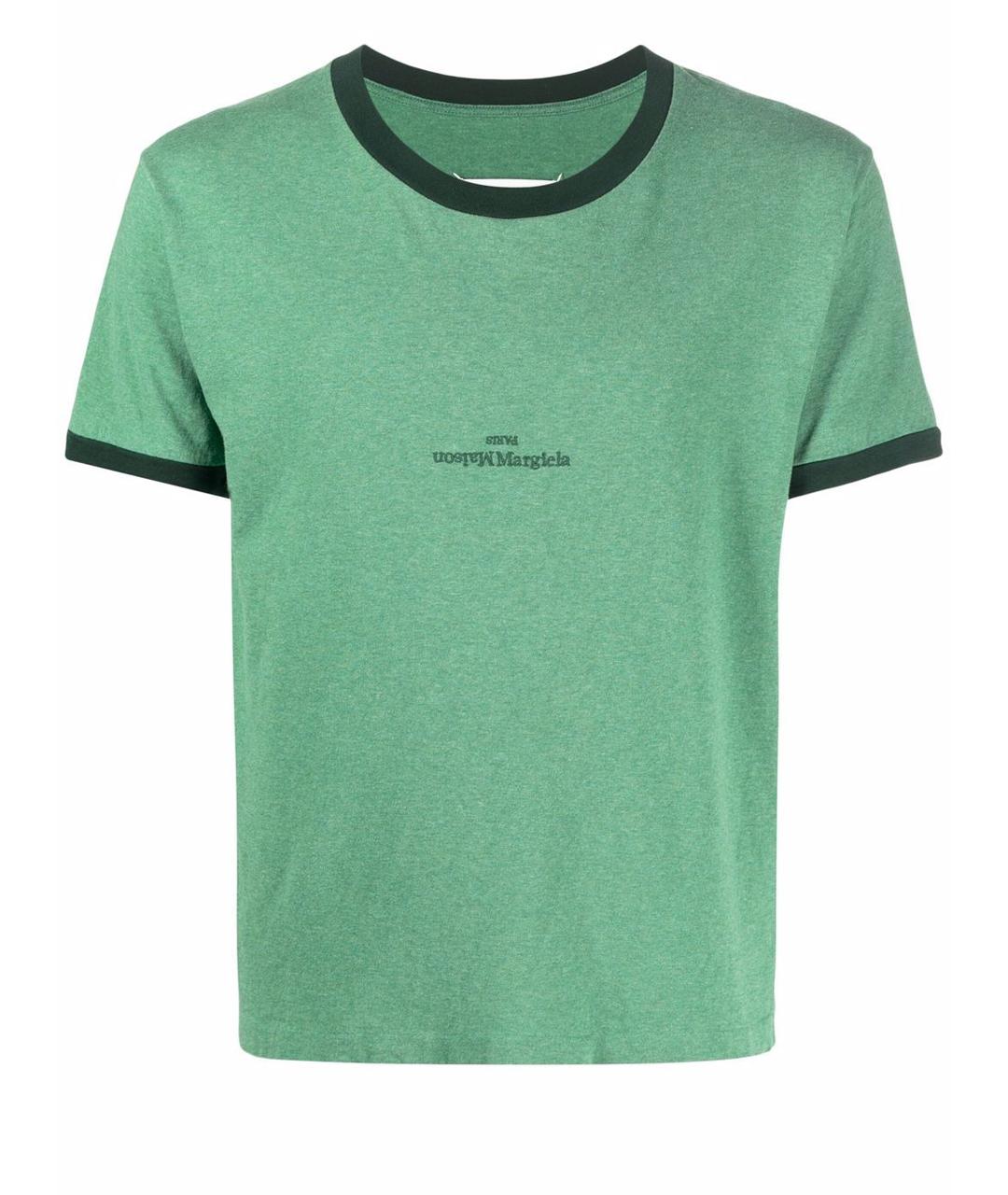 MAISON MARGIELA Зеленая хлопковая футболка, фото 1