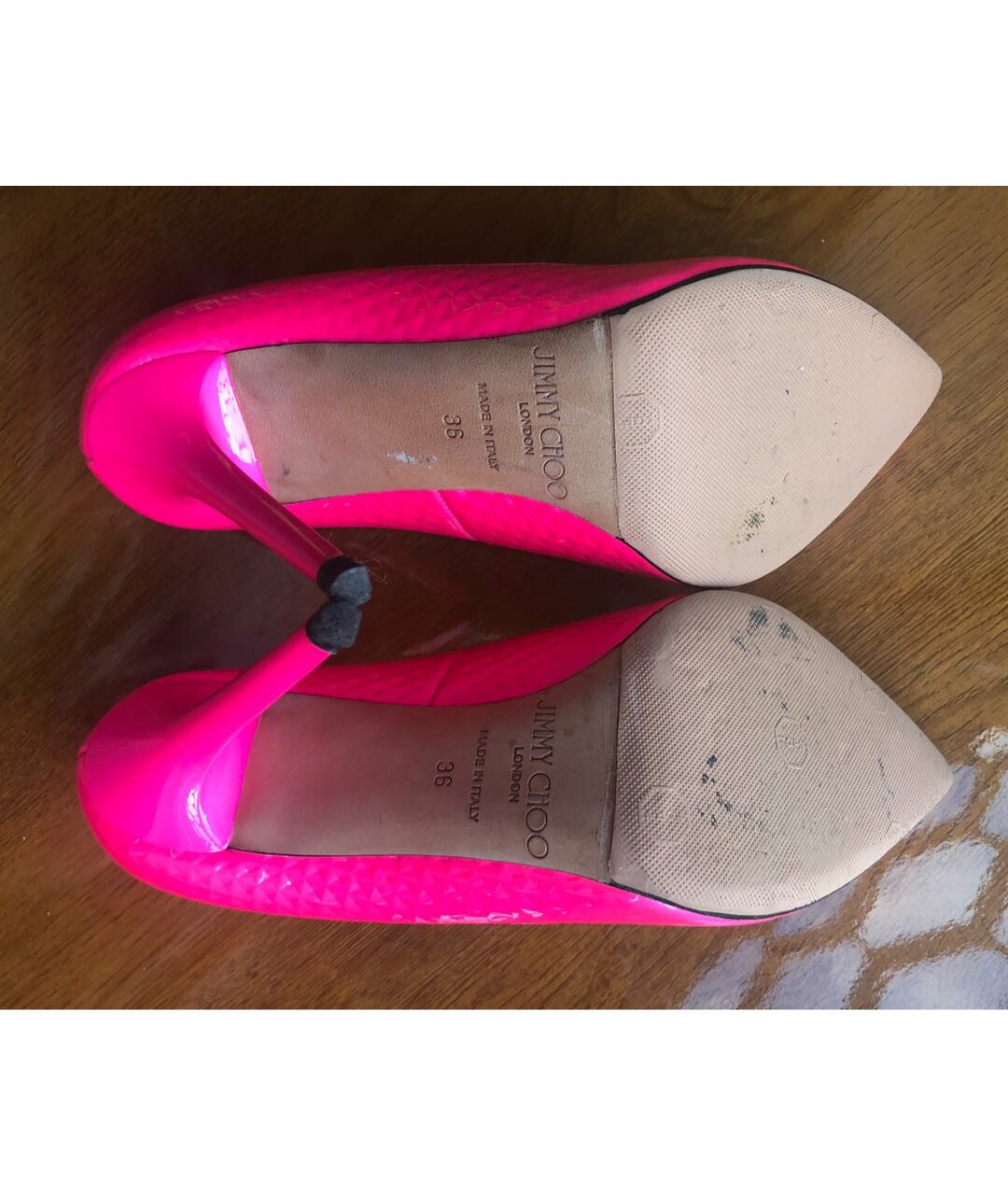 JIMMY CHOO Розовые туфли из лакированной кожи, фото 5