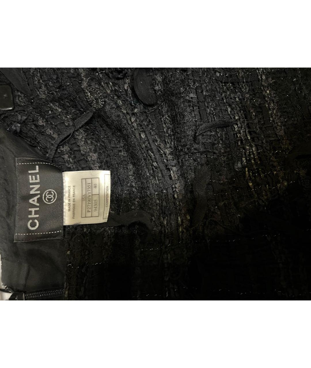 CHANEL Черная твидовая юбка мини, фото 3