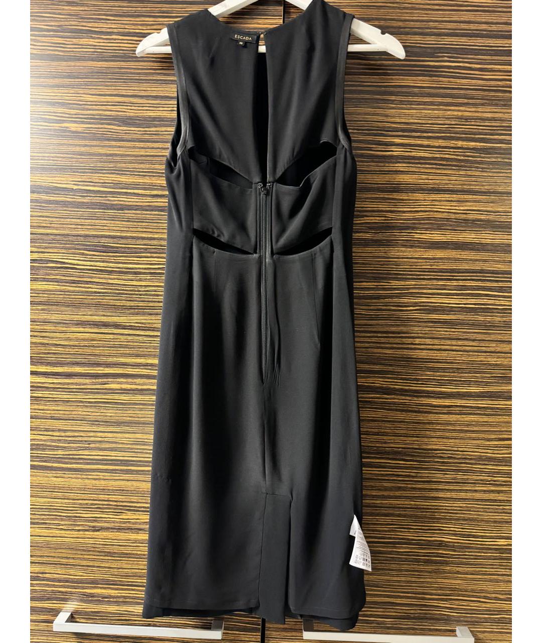 ESCADA Черное ацетатное коктейльное платье, фото 8