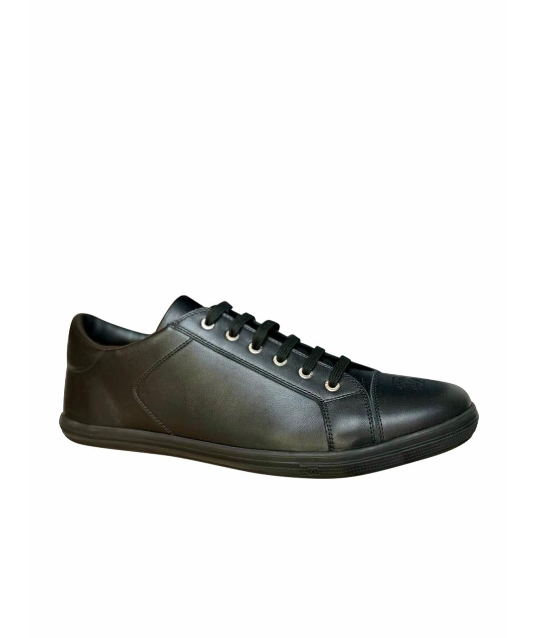 CHANEL PRE-OWNED Черные низкие кроссовки / кеды, фото 1