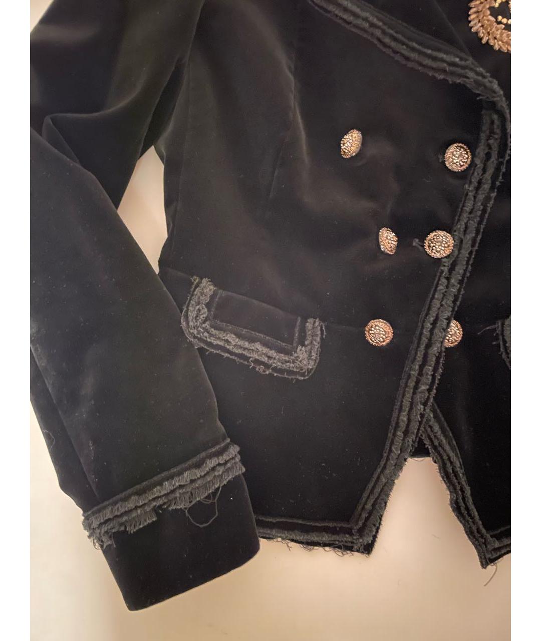 CHANEL Черный бархатный жакет/пиджак, фото 6