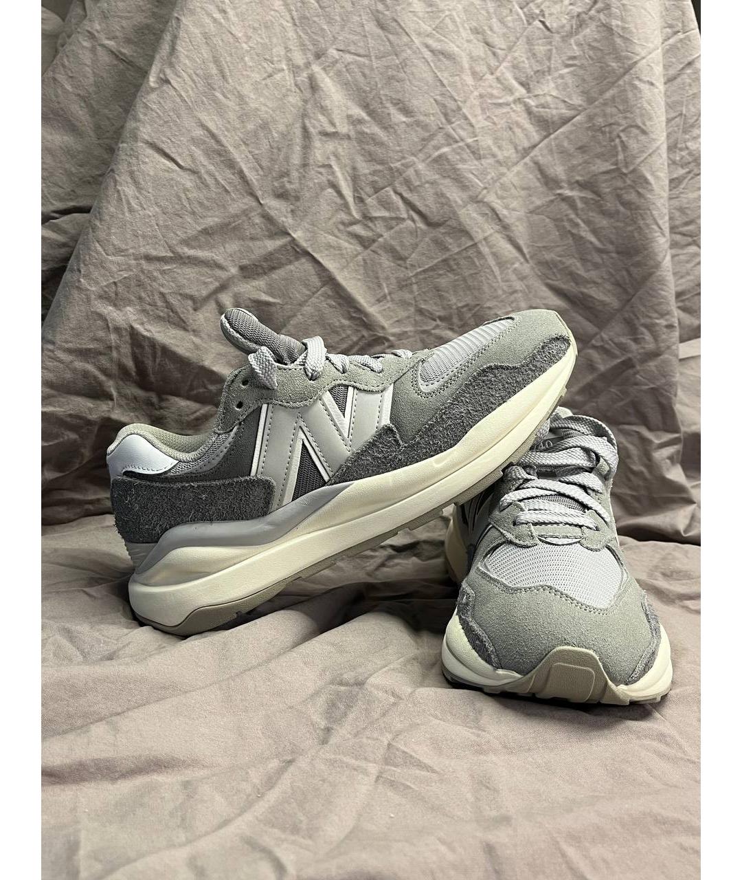 NEW BALANCE Серые текстильные низкие кроссовки / кеды, фото 6