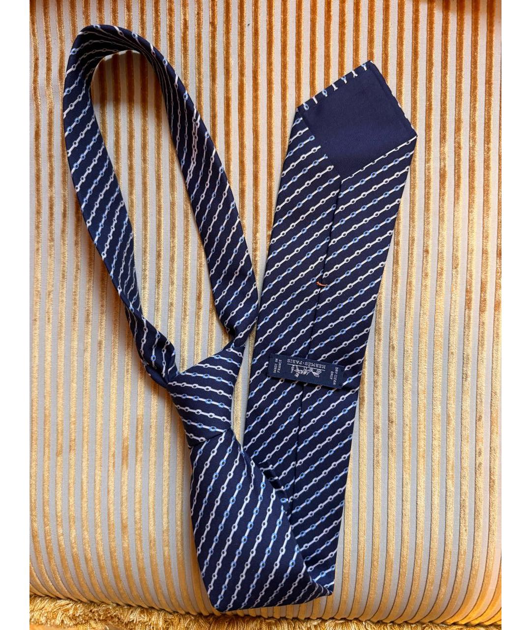HERMES PRE-OWNED Синий тканевый галстук, фото 2