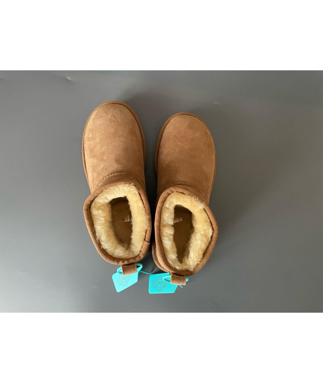 UGG AUSTRALIA Бежевые замшевые ботинки, фото 3