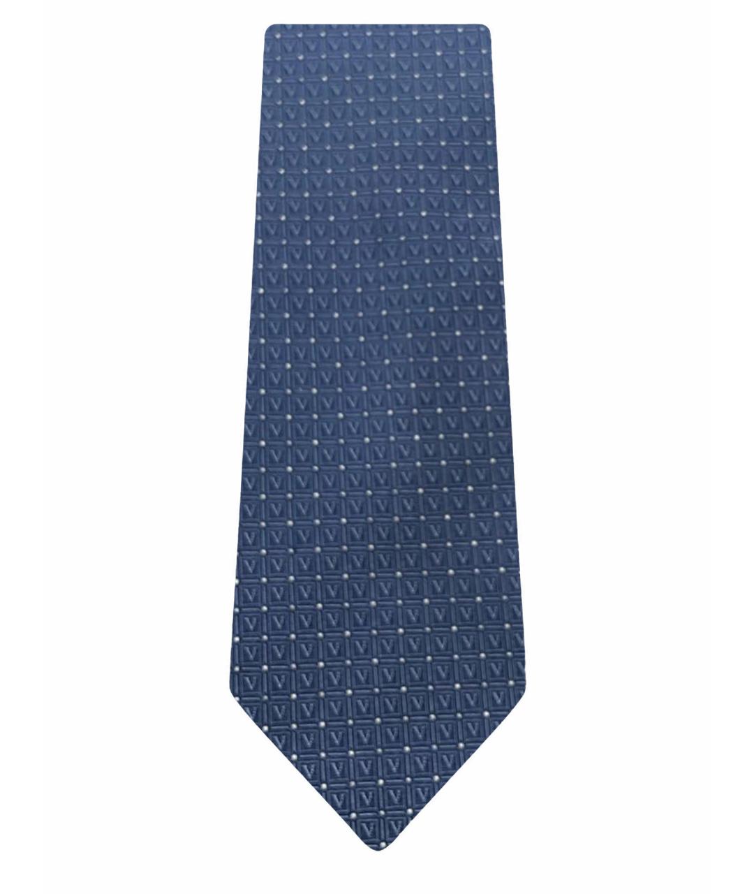 VALENTINO Голубой шелковый галстук, фото 1