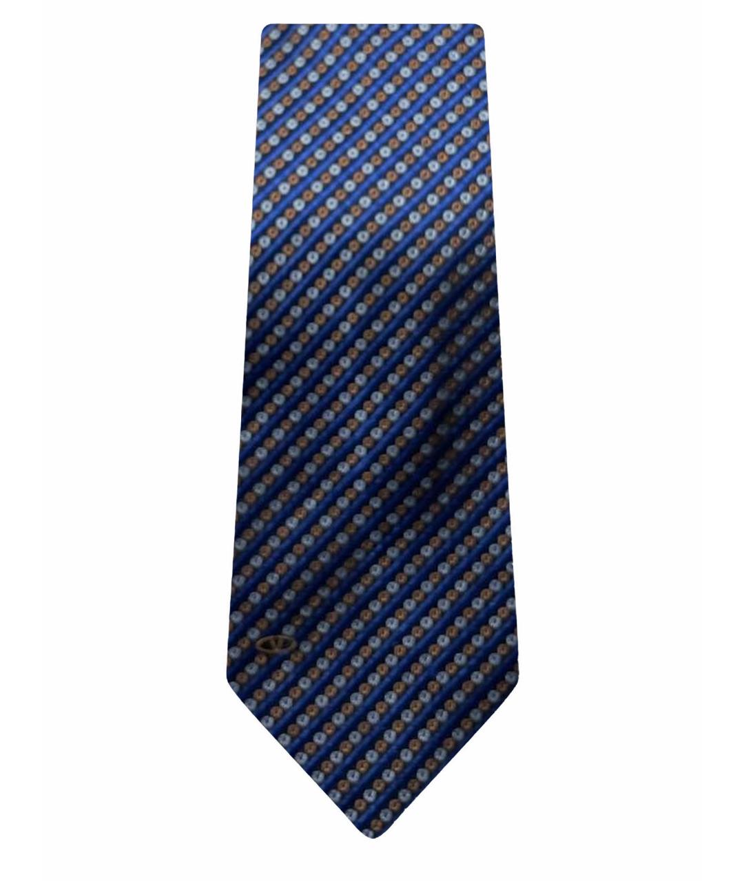 VALENTINO Темно-синий шелковый галстук, фото 1