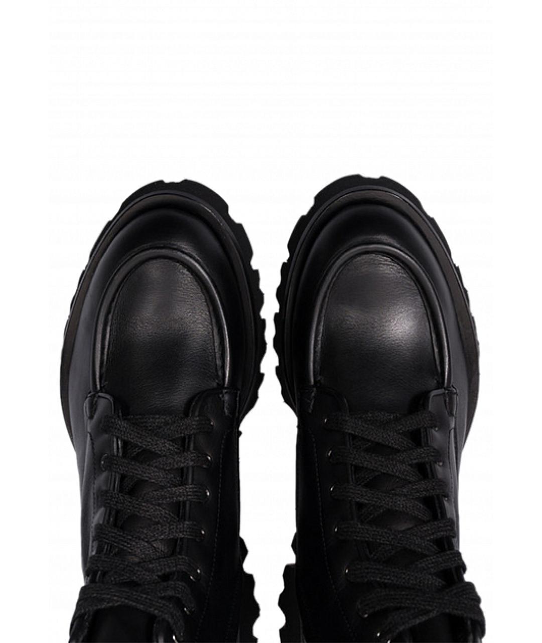 SANTONI Черные кожаные ботинки, фото 3