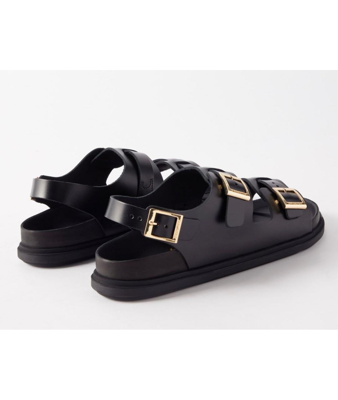BIRKENSTOCK Черные кожаные сандалии, фото 4