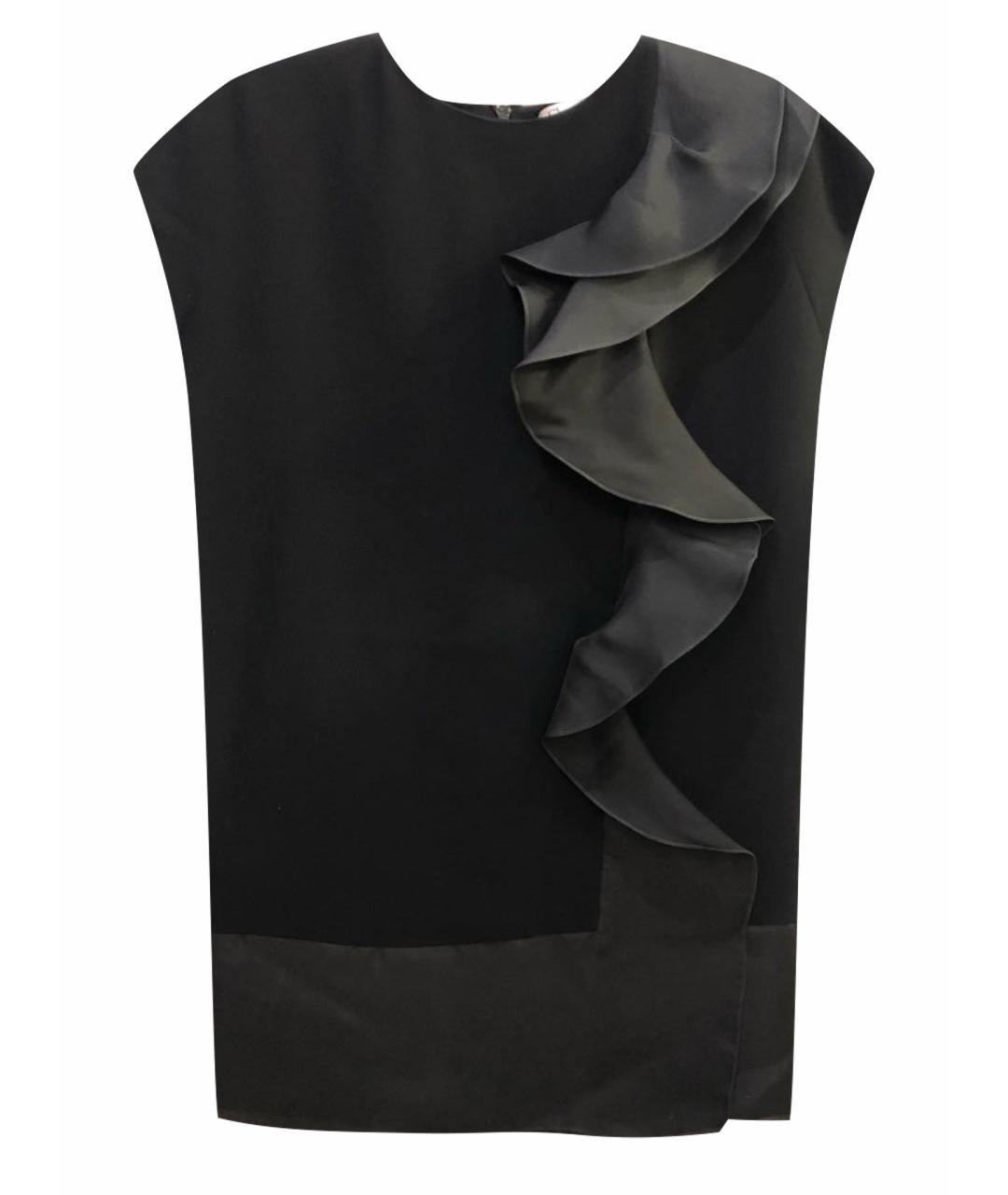 CHRISTIAN DIOR Черное креповое коктейльное платье, фото 1