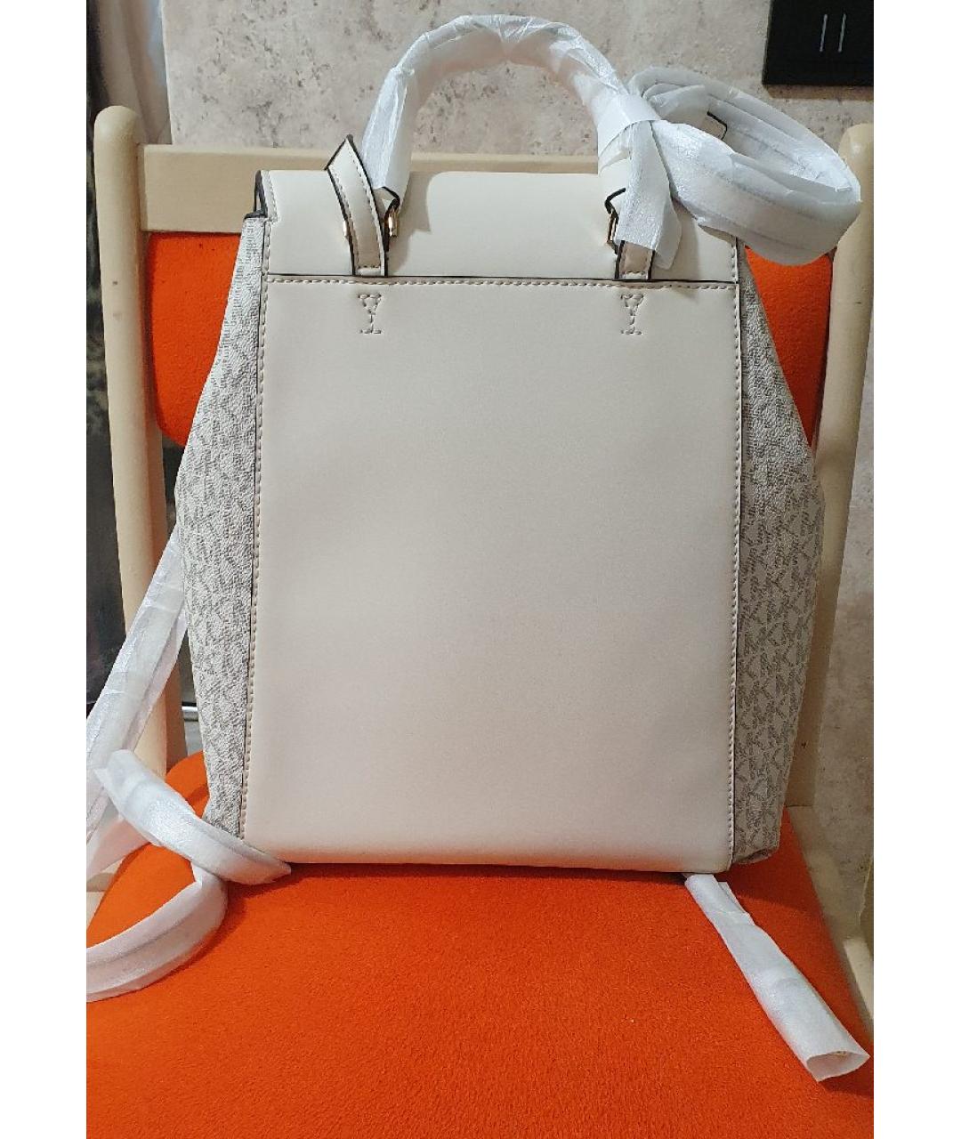 MICHAEL KORS Бежевый рюкзак из искусственной кожи, фото 4