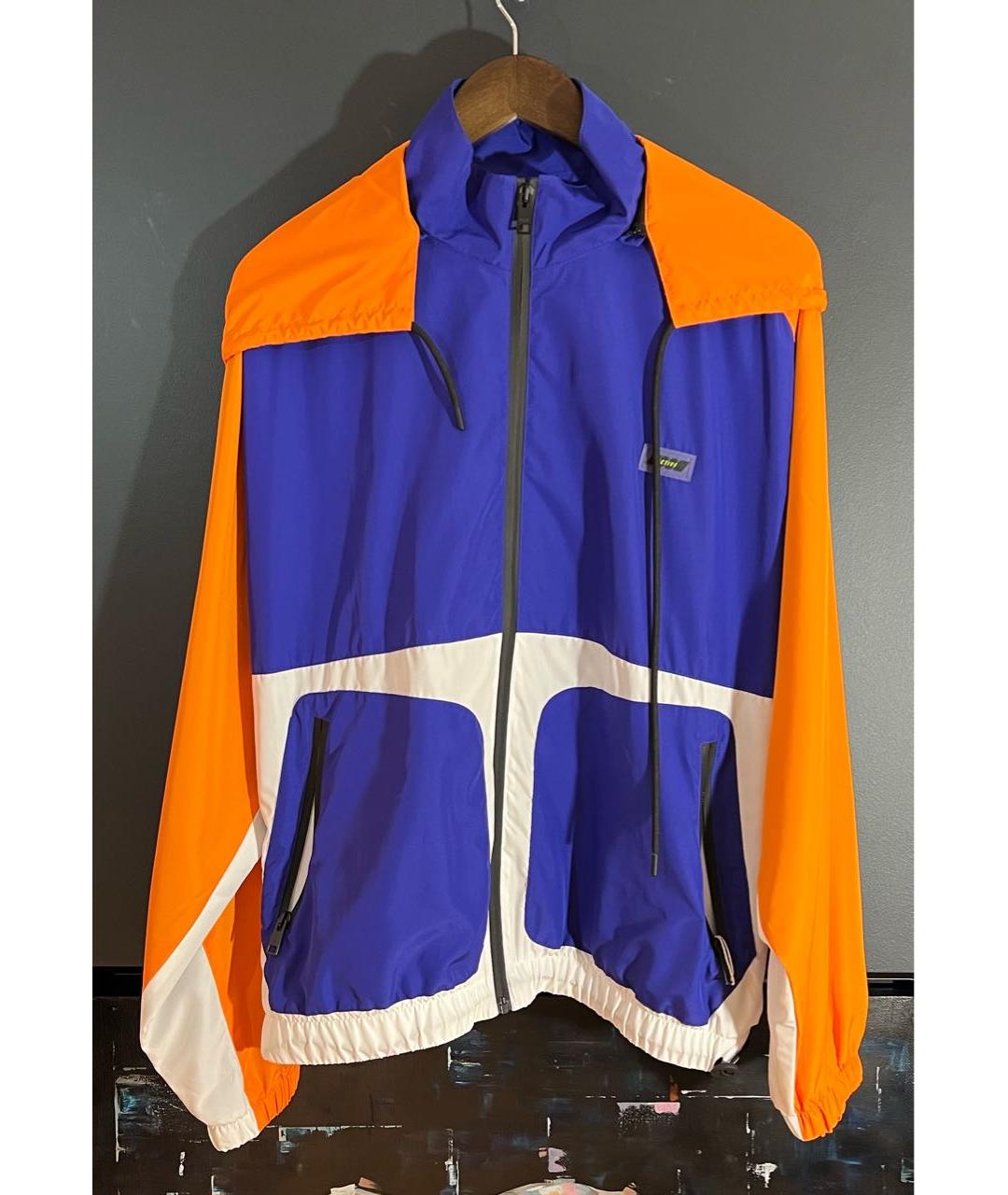 MSGM Синяя полиэстеровая спортивная куртка, фото 9