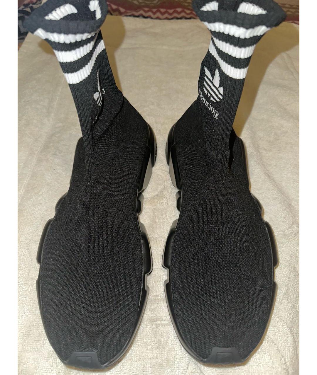 BALENCIAGA Черные текстильные кроссовки, фото 2