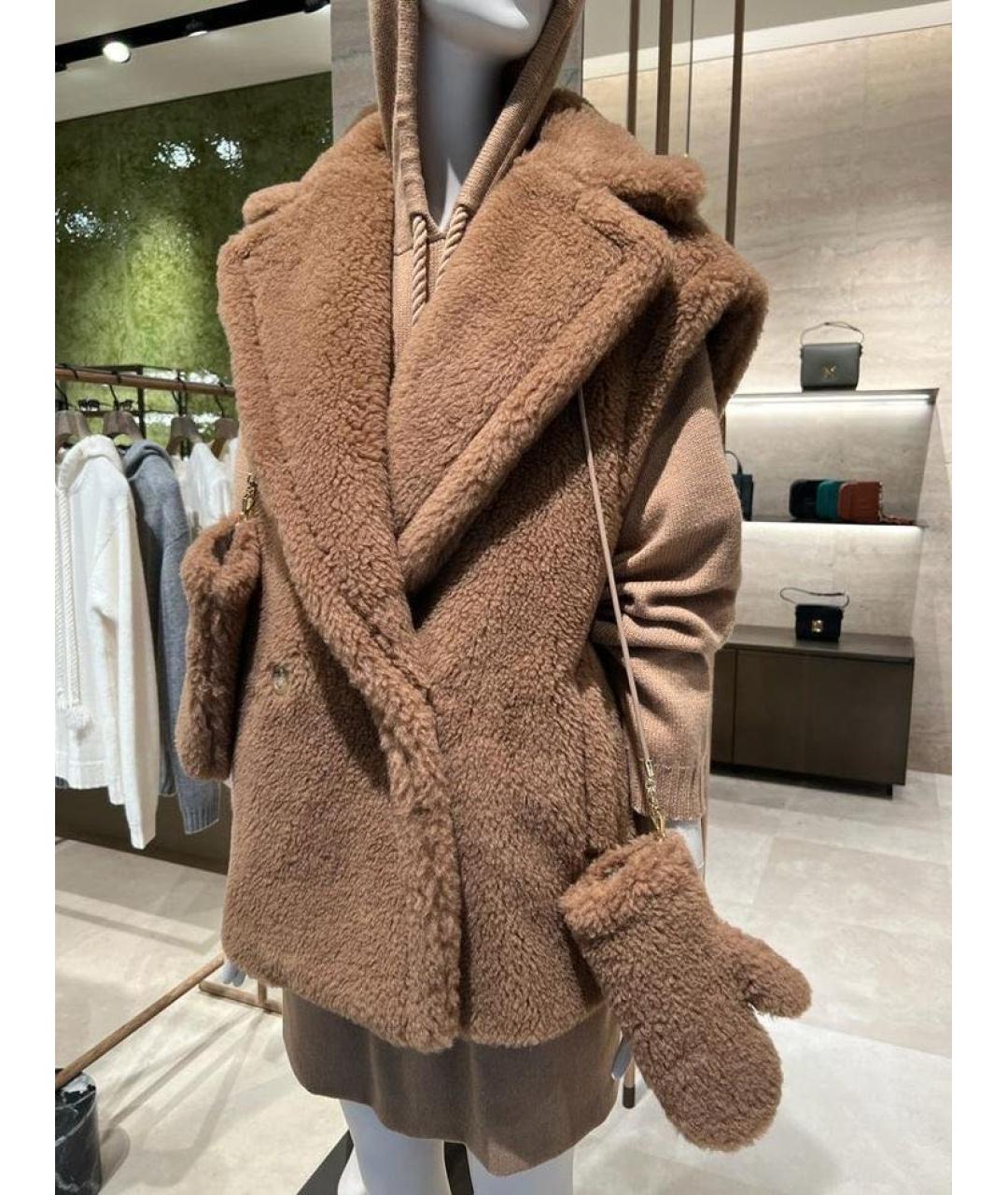 MAX MARA Коричневый шерстяной жилет, фото 7