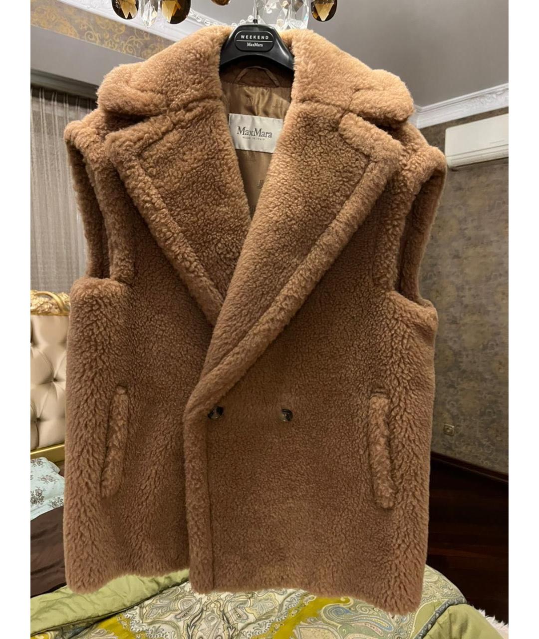 MAX MARA Коричневый шерстяной жилет, фото 8