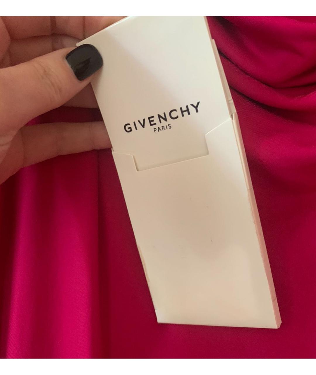 GIVENCHY Розовое хлопко-эластановое вечернее платье, фото 5