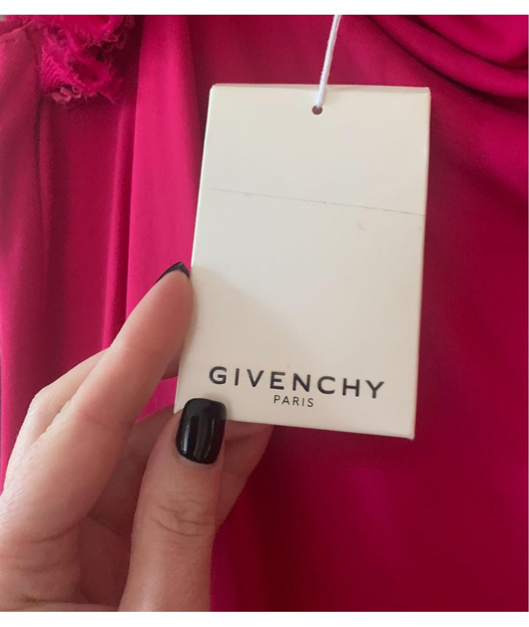 GIVENCHY Розовое хлопко-эластановое вечернее платье, фото 7