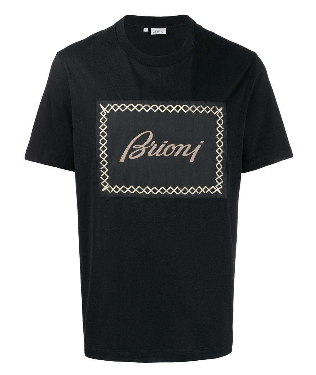 BRIONI Черная футболка, фото 1