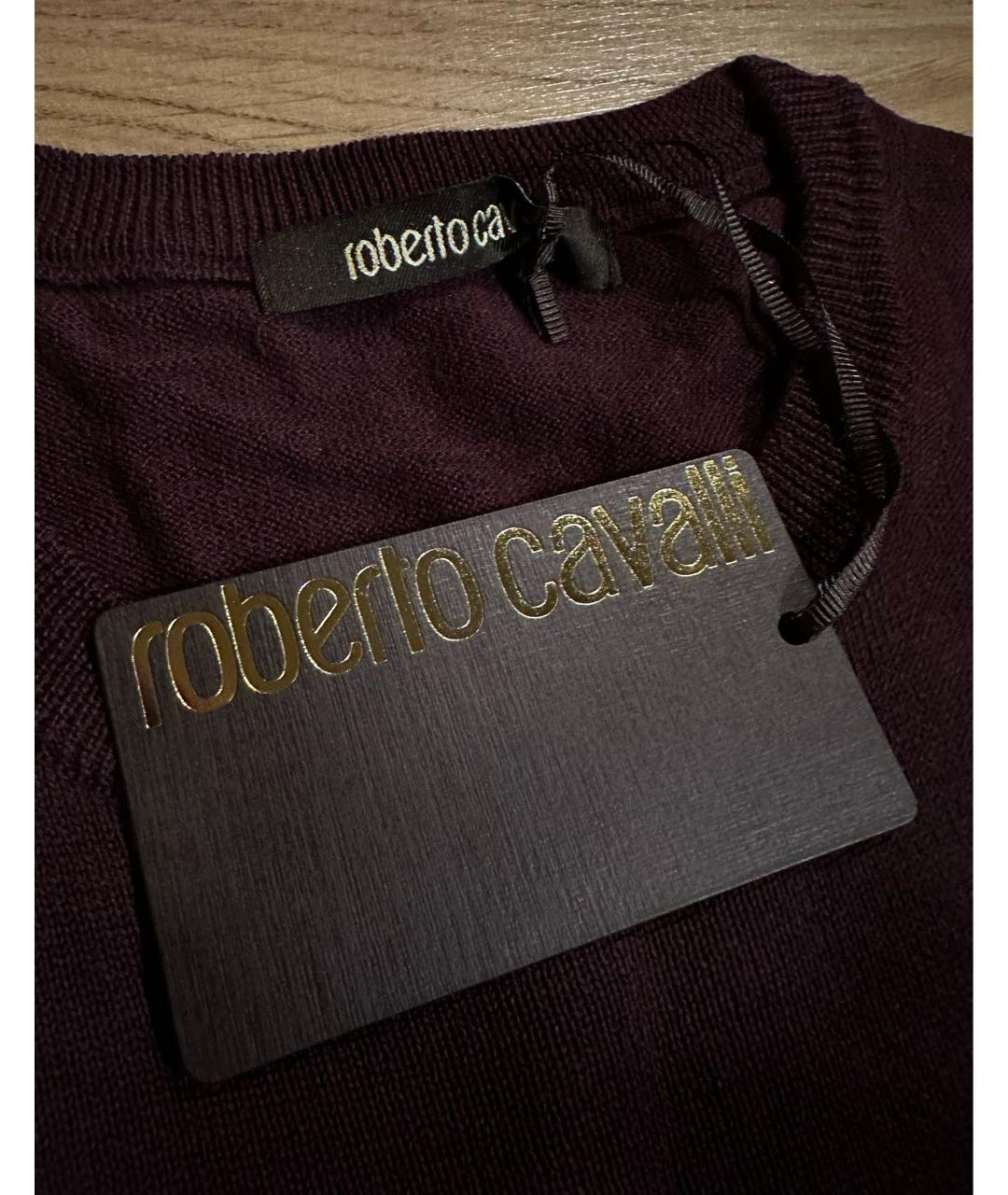 ROBERTO CAVALLI Бордовый джемпер / свитер, фото 7
