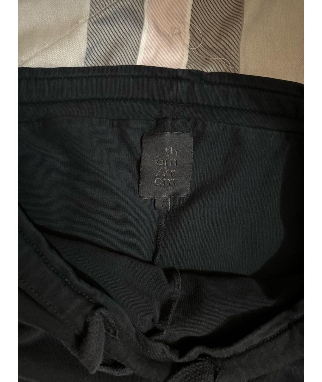 THOM KROM Черные хлопковые повседневные брюки, фото 3
