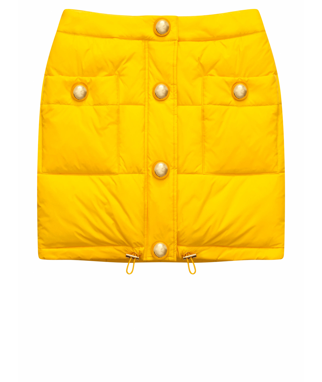 MOSCHINO Желтая полиамидовая юбка мини, фото 1