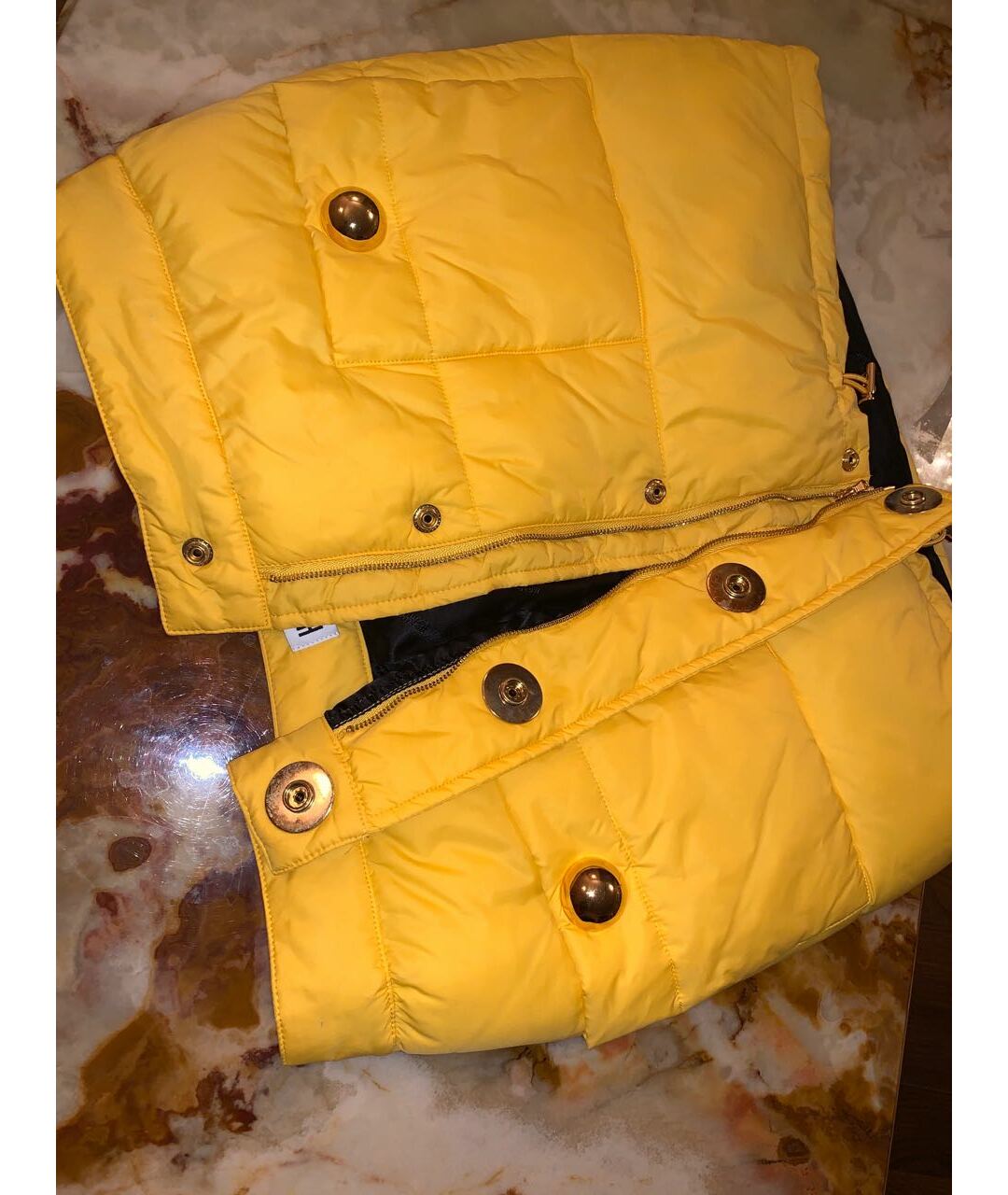 MOSCHINO Желтая полиамидовая юбка мини, фото 3