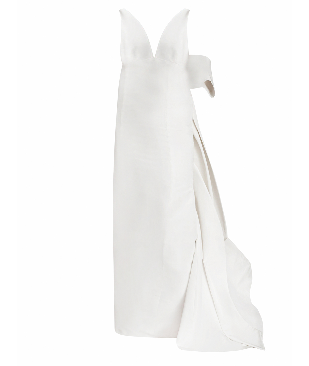 CAROLINA HERRERA Белое шелковое свадебное платье, фото 1