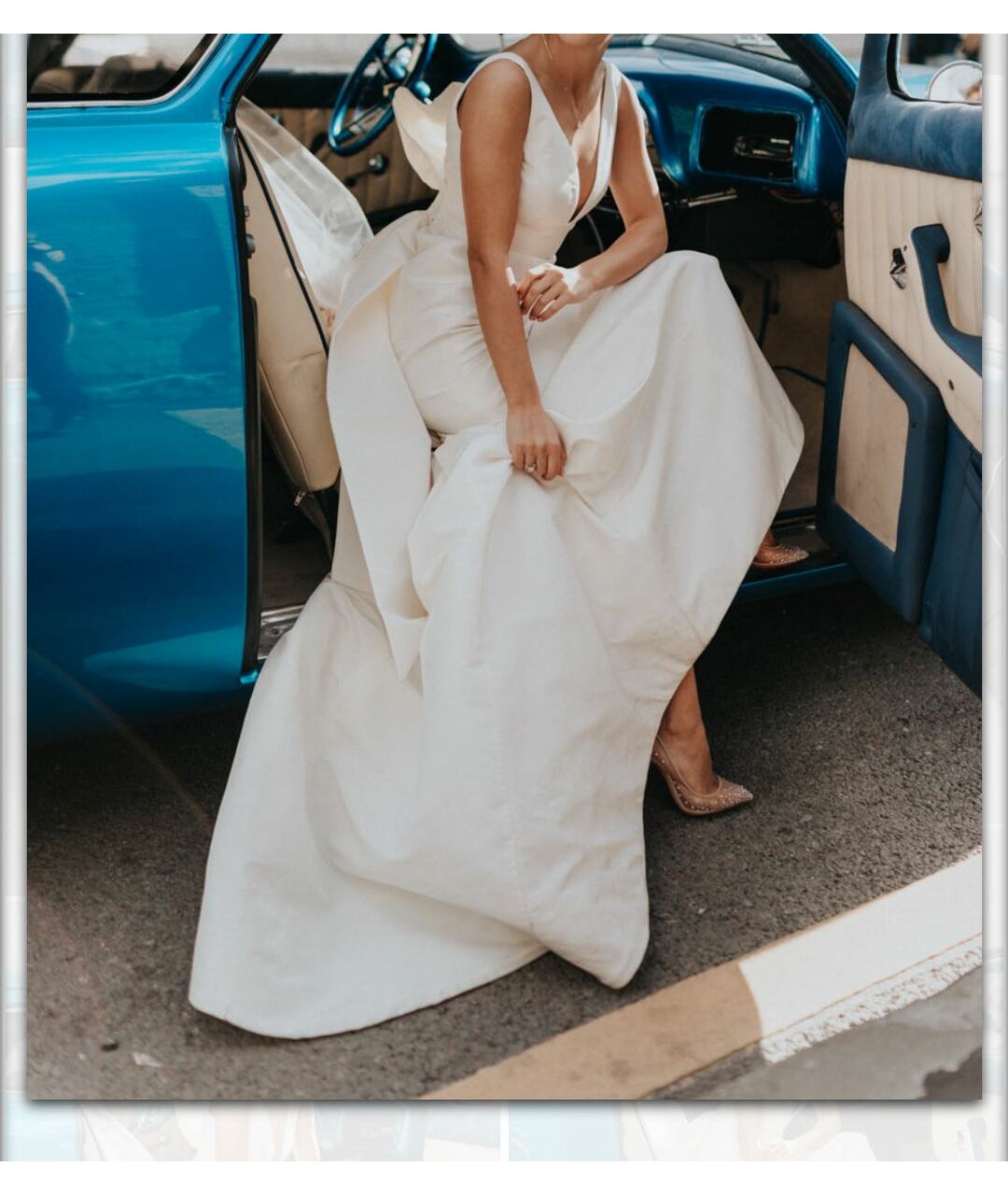 CAROLINA HERRERA Белое шелковое свадебное платье, фото 5