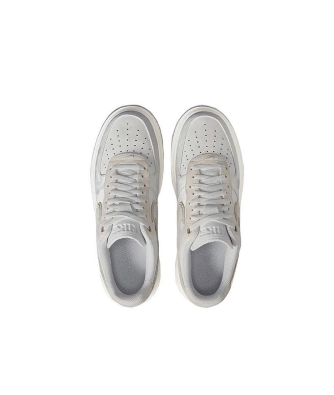 NIKE Бежевые кожаные кроссовки, фото 3