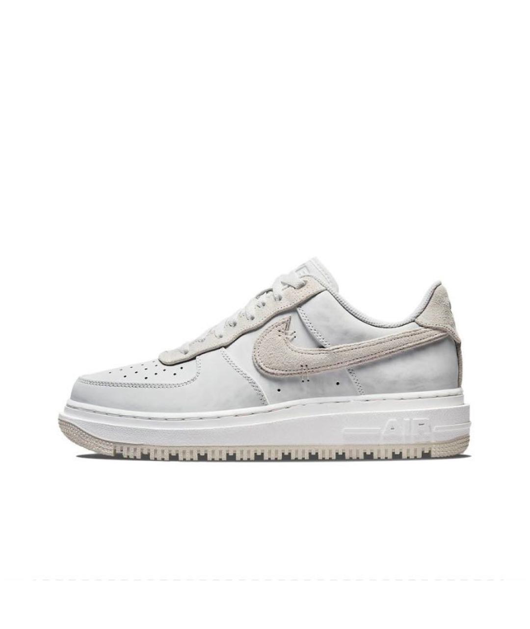 NIKE Бежевые кожаные кроссовки, фото 5