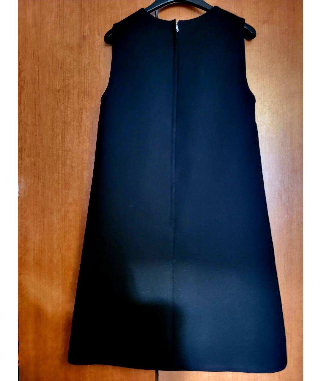 DOLCE&GABBANA Черное шерстяное коктейльное платье, фото 2