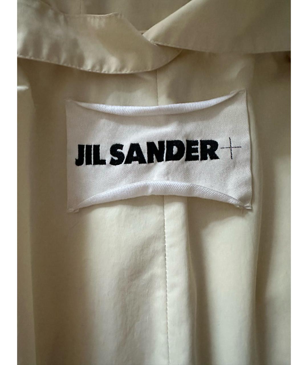 JIL SANDER Бежевый полиэстеровый пуховик, фото 4