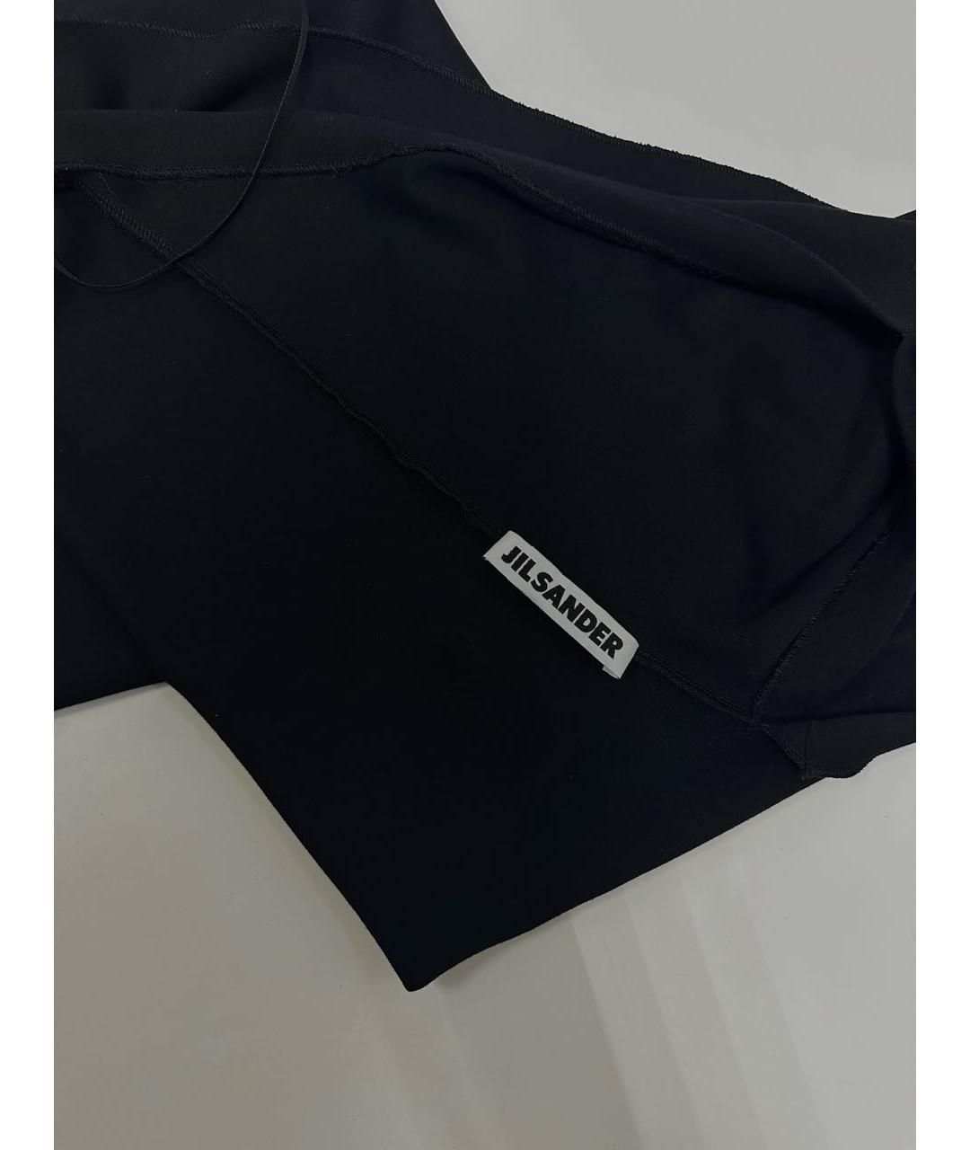 JIL SANDER Черное вискозное платье, фото 6
