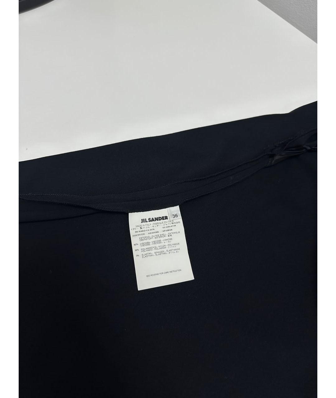 JIL SANDER Черное вискозное платье, фото 7