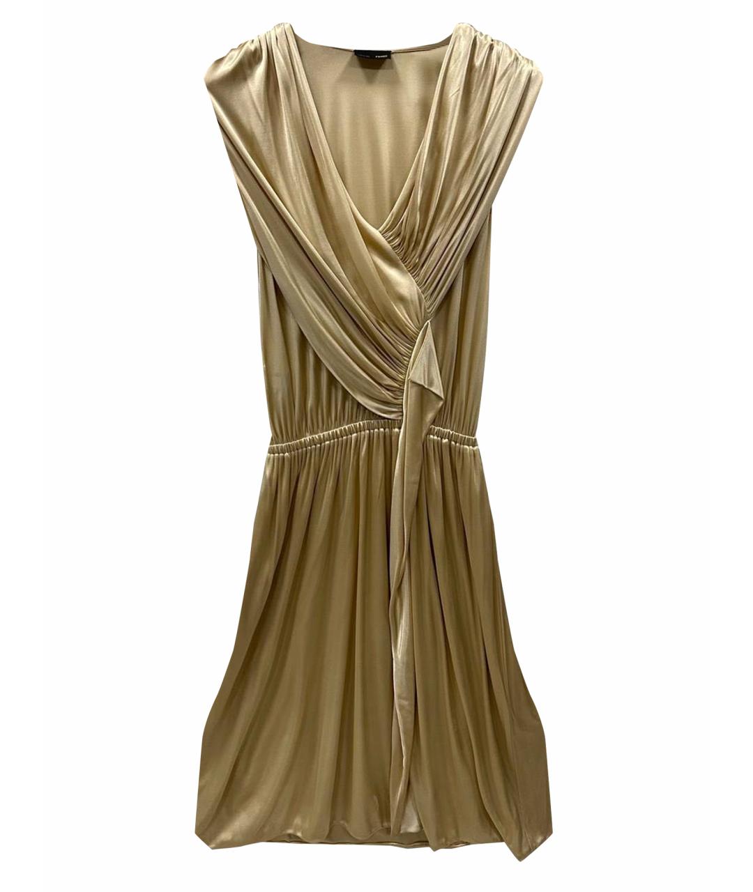 FENDI Золотое коктейльное платье, фото 1