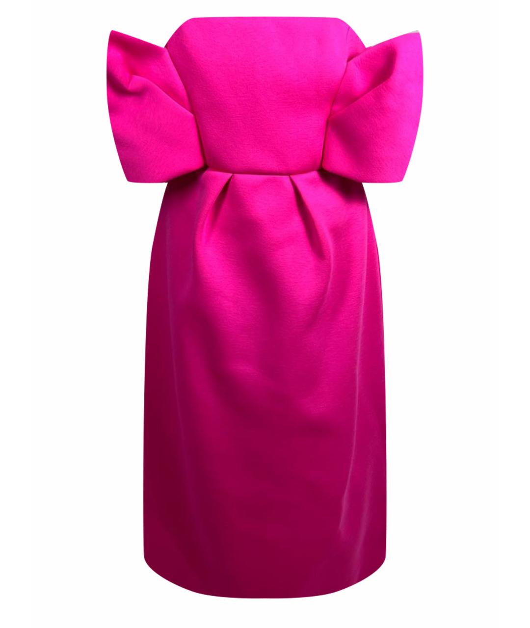 DELPOZO Розовое вискозное коктейльное платье, фото 1