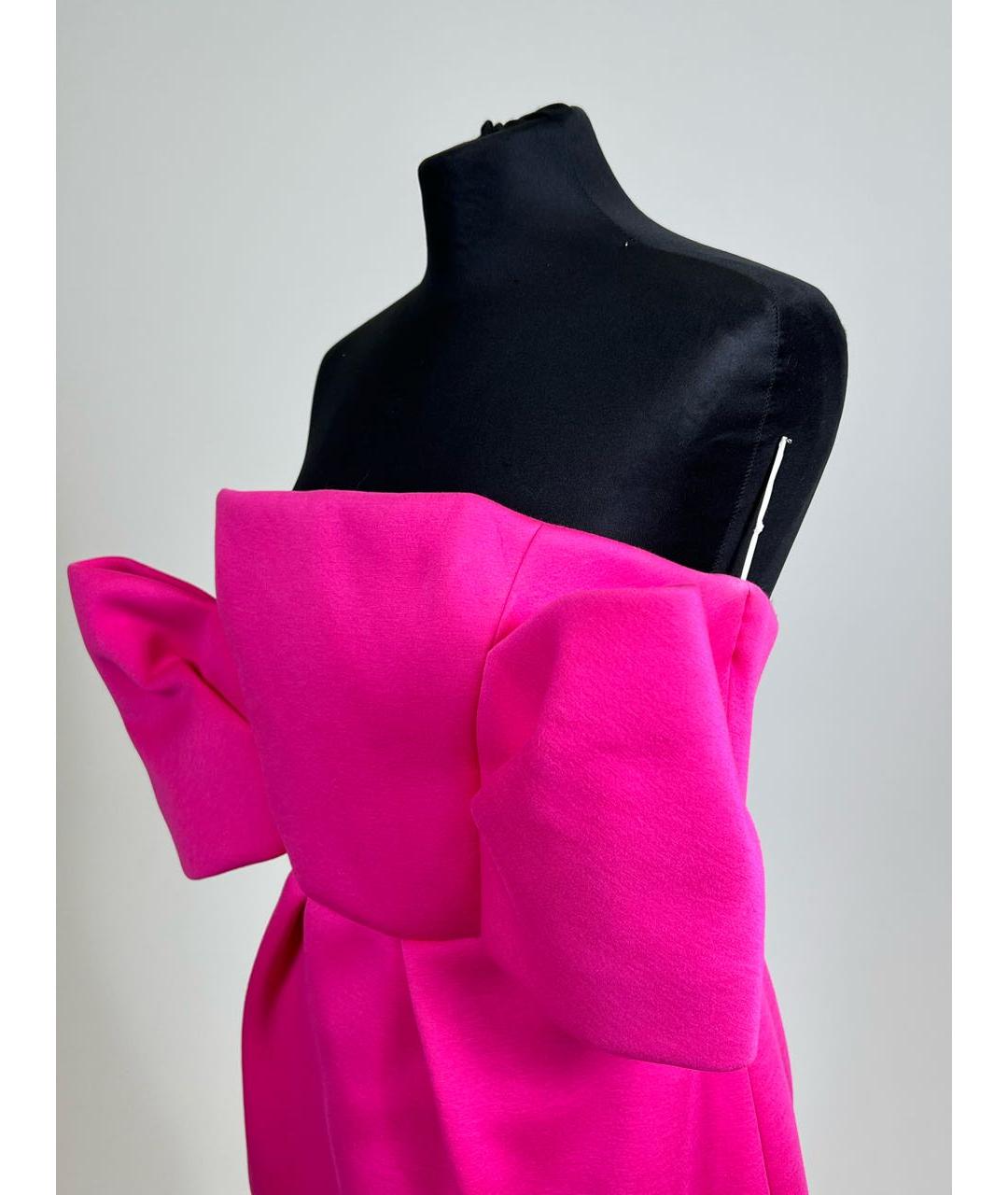 DELPOZO Розовое вискозное коктейльное платье, фото 3