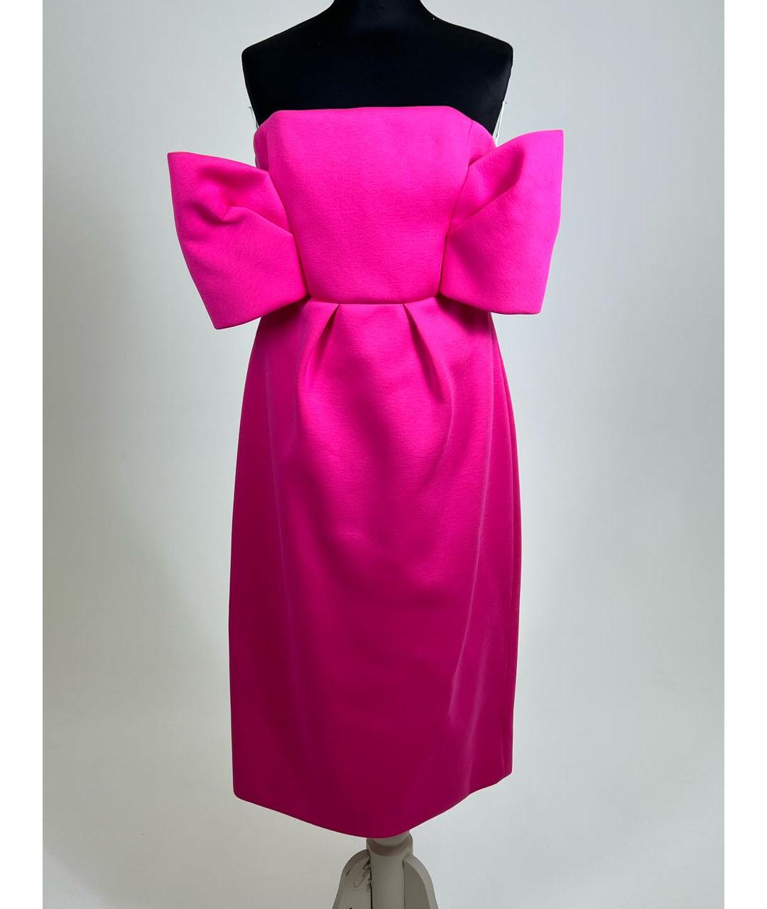 DELPOZO Розовое вискозное коктейльное платье, фото 5