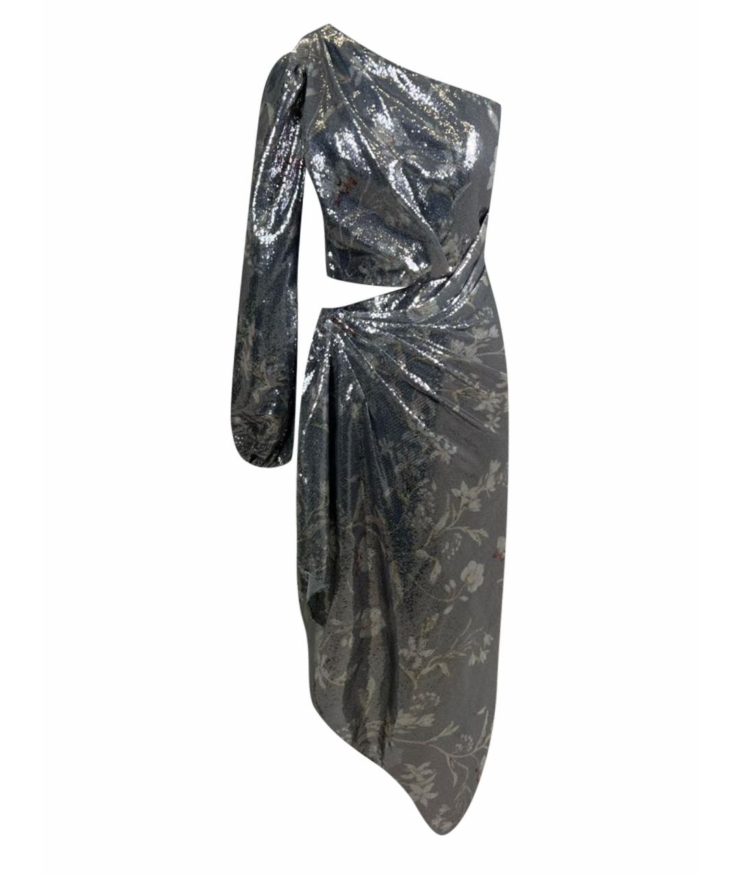 JOHANNA ORTIZ Серебряное вечернее платье, фото 1