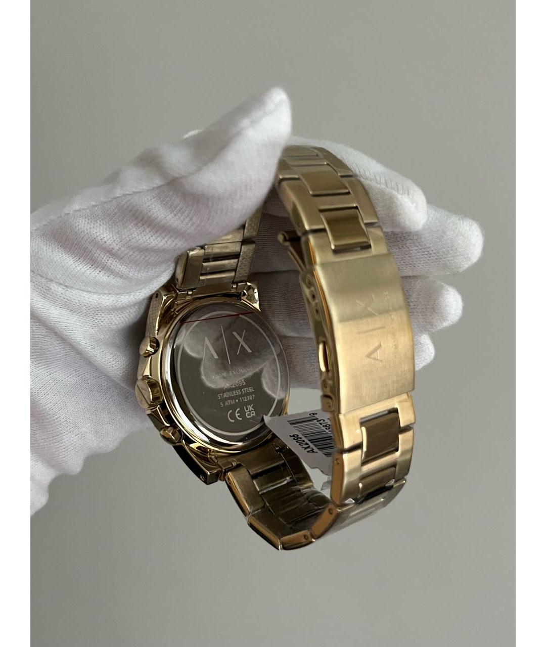 ARMANI EXCHANGE Золотые стальные часы, фото 6
