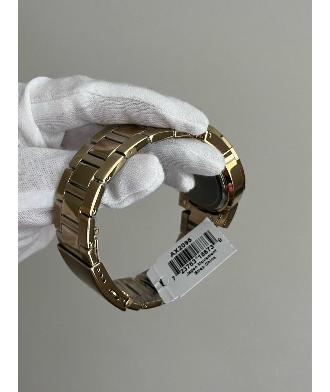 ARMANI EXCHANGE Золотые стальные часы, фото 5