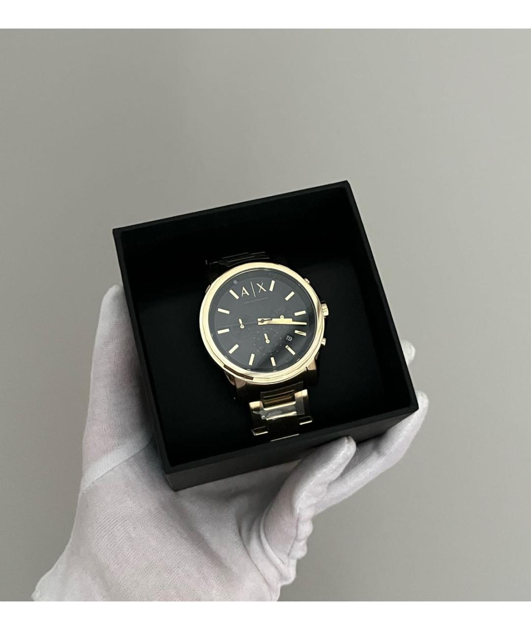 ARMANI EXCHANGE Золотые стальные часы, фото 2