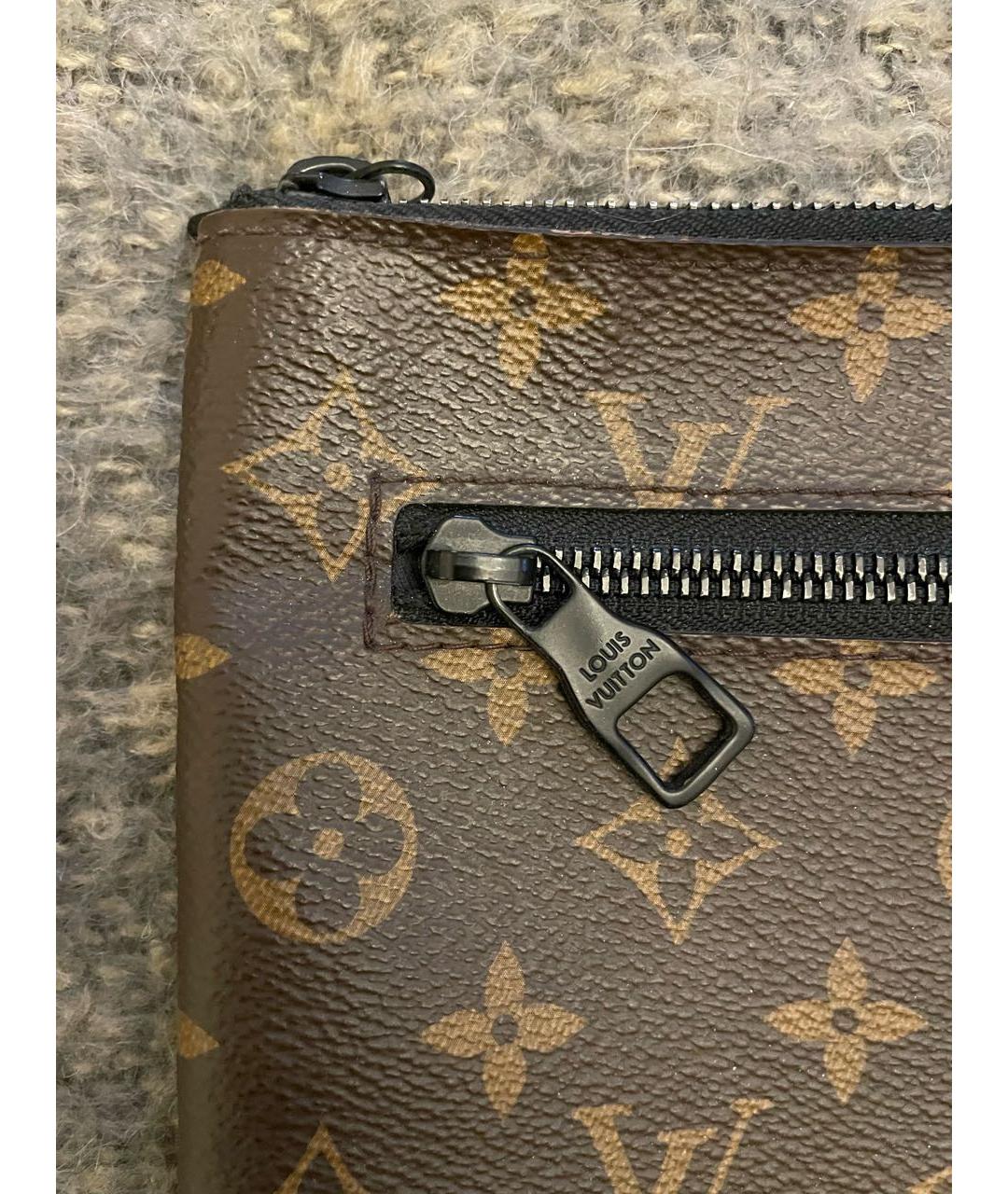 LOUIS VUITTON PRE-OWNED Коричневая кожаная папка для документов, фото 4