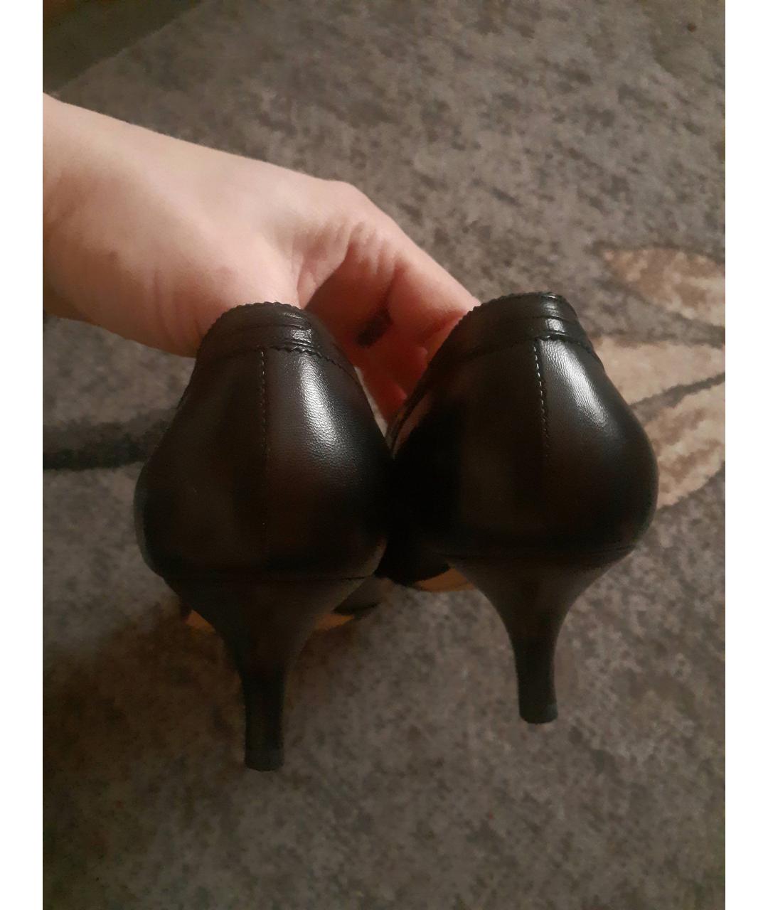 SANTONI Черные кожаные туфли, фото 3