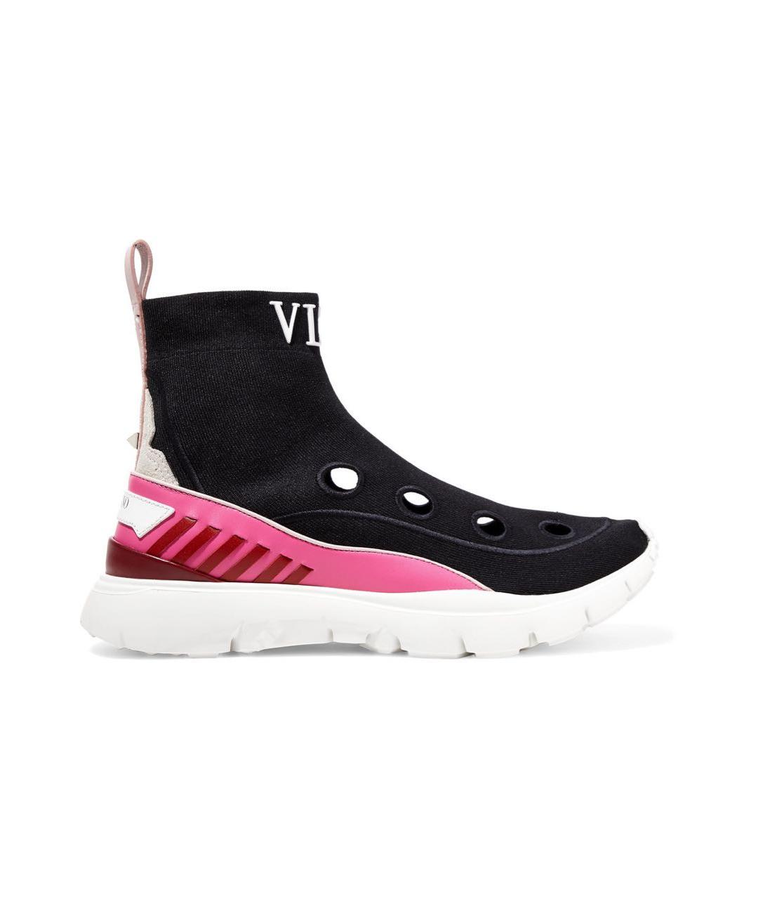 VALENTINO Черные текстильные кроссовки, фото 9