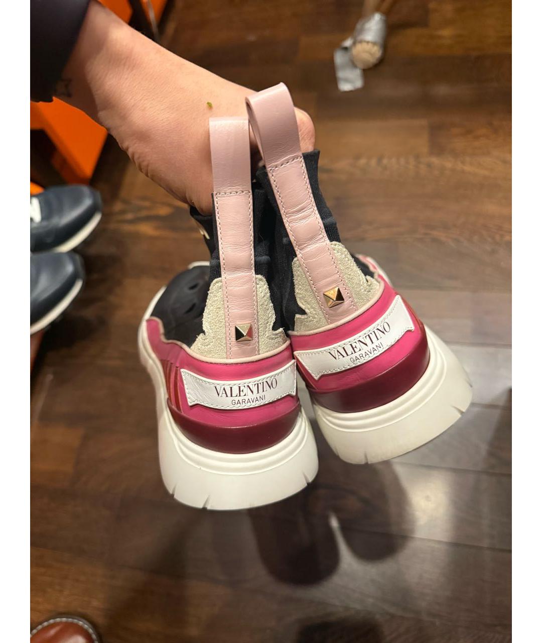 VALENTINO Черные текстильные кроссовки, фото 3
