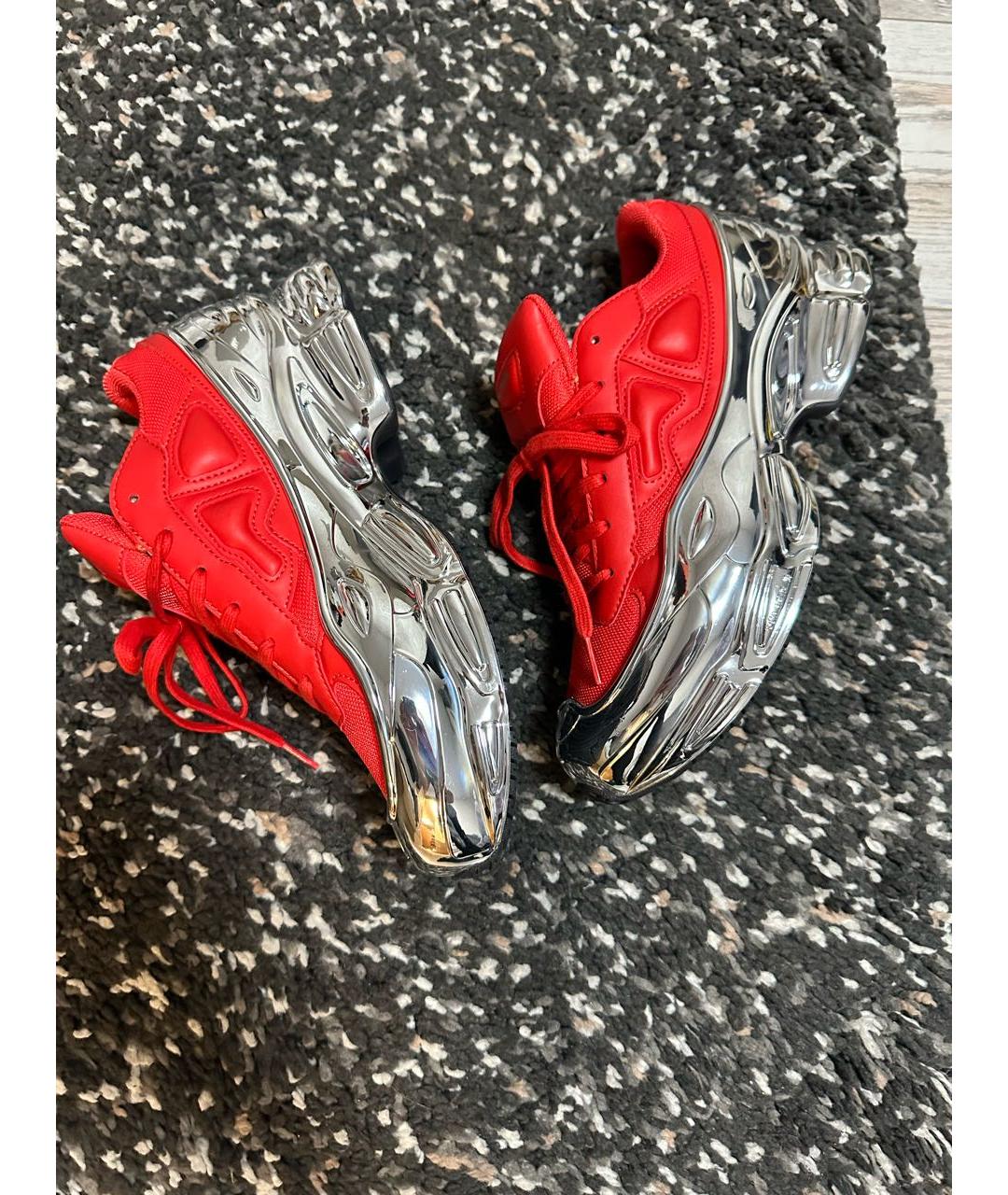 ADIDAS X RAF SIMONS Красные низкие кроссовки / кеды, фото 4