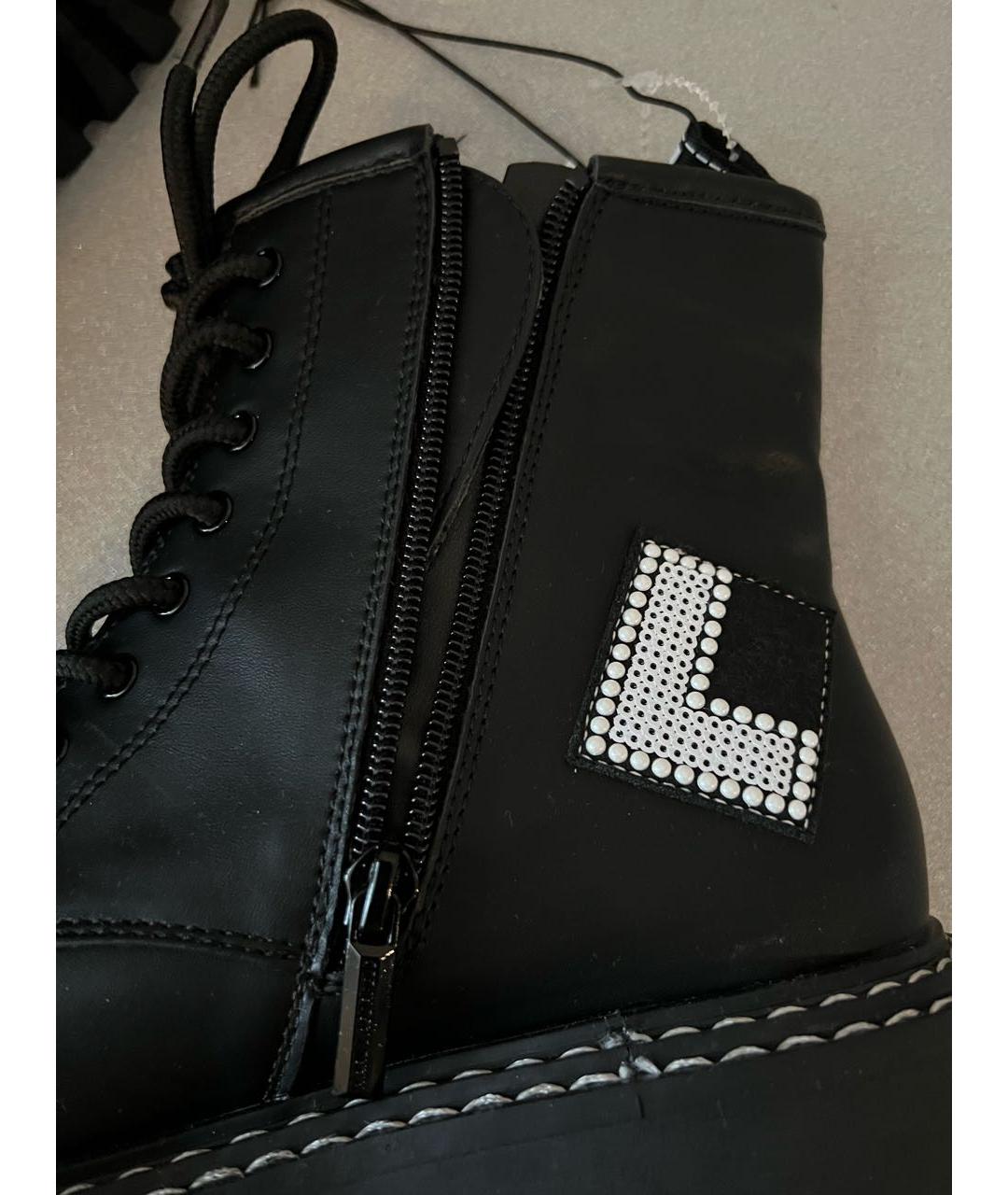 KARL LAGERFELD Черные ботинки из искусственной кожи, фото 5