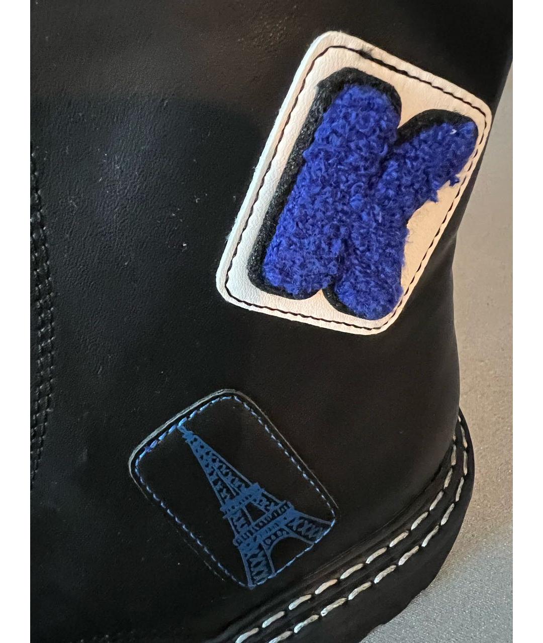 KARL LAGERFELD Черные ботинки из искусственной кожи, фото 4