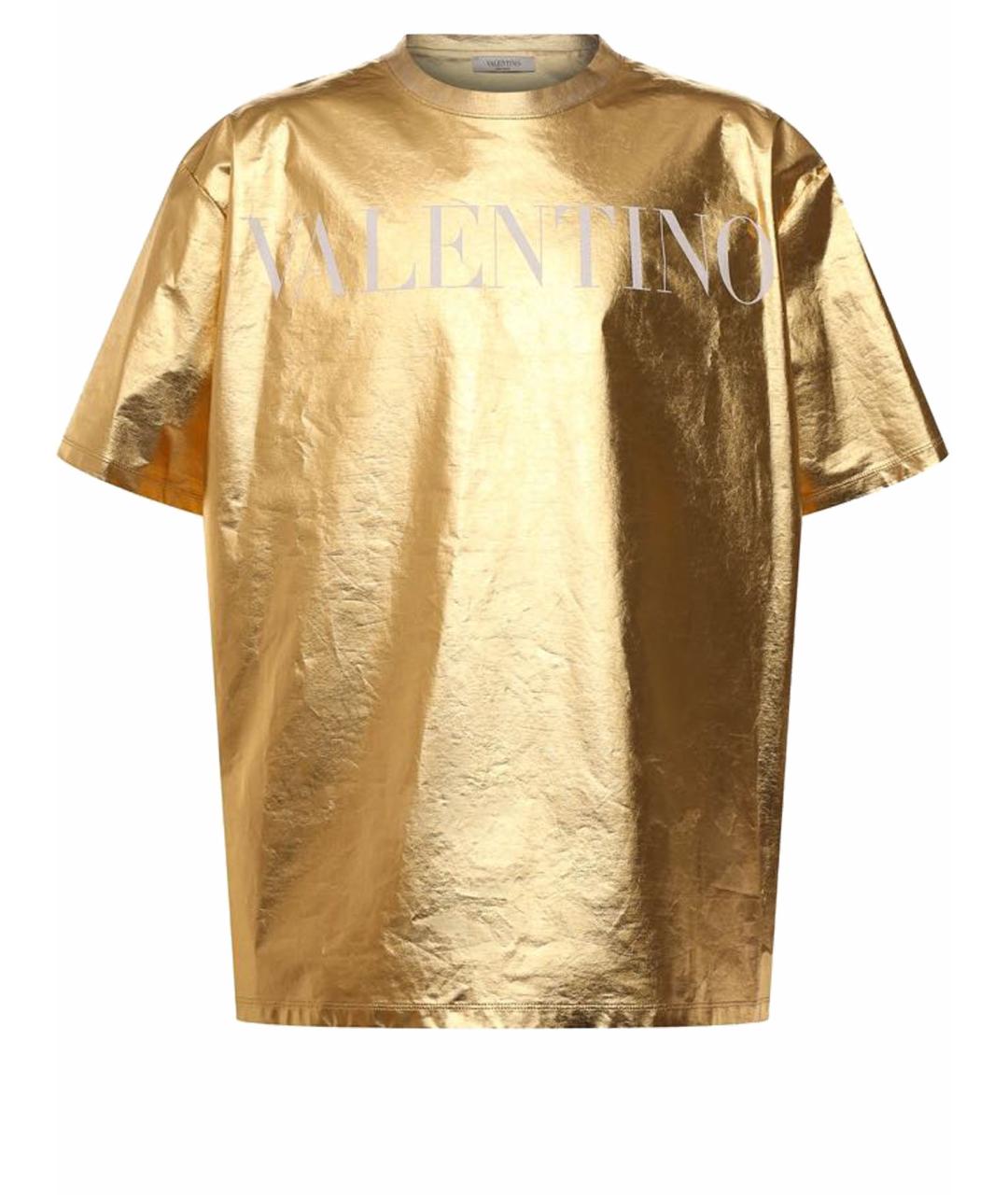 VALENTINO Золотая футболка, фото 1